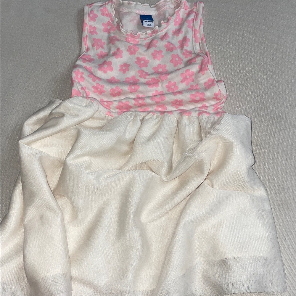 Old Navy Pink Floral Ruffled Dress